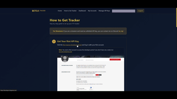Summary of the tracker setup process